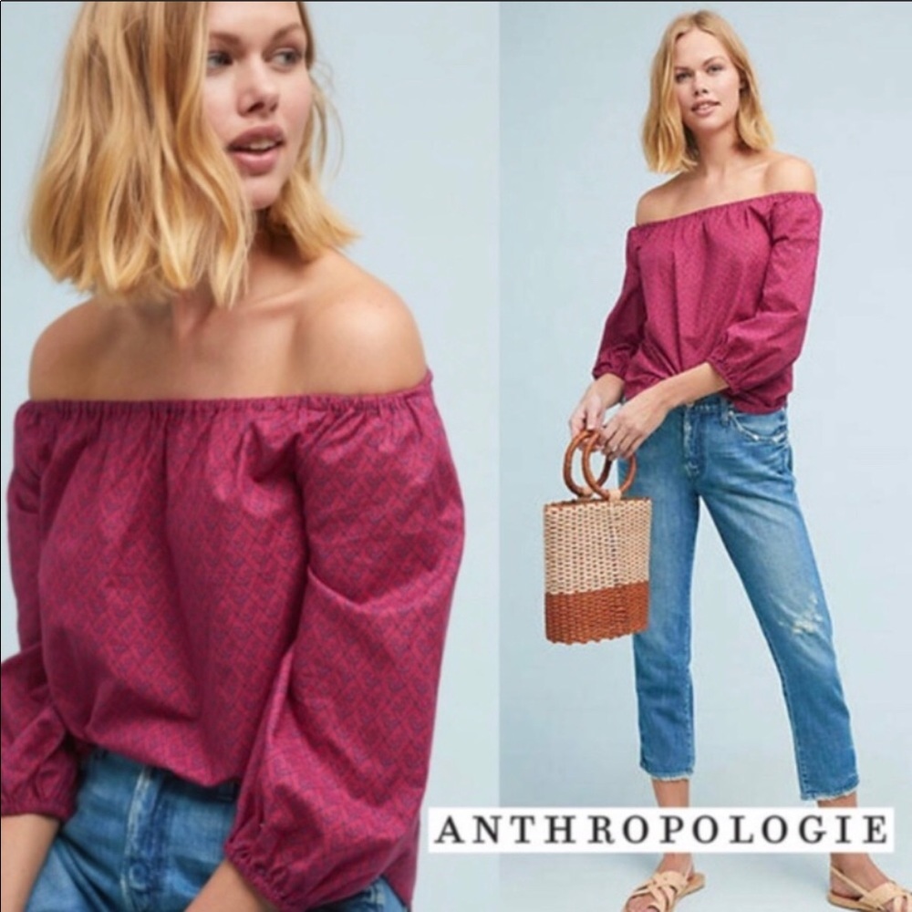 Maeve Red Off Shoulder Top